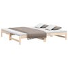 vidaXL daybed med udtr&aelig;k 2x(80x200) cm massivt fyrretr&aelig;