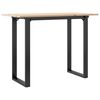 vidaXL spisebord 100x50x75 cm O-stel massivt fyrretr&aelig; og st&aring;l
