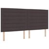 vidaXL Box spring seng med madras med LED Brun 200 x 200 cm Stof