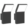 vidaXL udend&oslash;rs LED-v&aelig;glamper 2 stk. trykst&oslash;bt aluminium sort