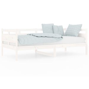 vidaXL daybed massivt fyrretr&aelig; hvid 90x190 cm