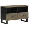 vidaXL tv-bord 70x33x46 cm massivt mangotr&aelig; sort