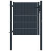 vidaXL hegnsl&aring;ge PVC og st&aring;l 100x100 cm antracitgr&aring;