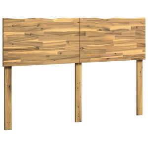 vidaXL Sengegavl med naturkant ROSTOCK Hvid 160 cm Massivt Akacietr&aelig;