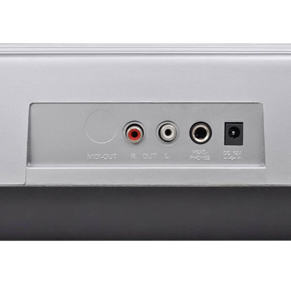 vidaXL keyboards&aelig;t med 61 tangenter s&oslash;lvfarvet og sort