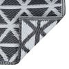 vidaXL udendørstæppe ARAKIL 160x230 cm PP sort