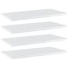 vidaXL boghylder 4 stk. 60x30x1,5 cm konstrueret tr&aelig; hvid h&oslash;jglans