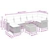 vidaXL sofas&aelig;t til haven 7 dele med hynder polyrattan beige