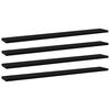 vidaXL boghylder 4 stk. 80x10x1,5 cm konstrueret tr&aelig; sort