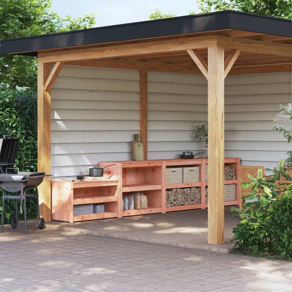 vidaXL udend&oslash;rs k&oslash;kkenskabe 3 stk. massivt douglasgran