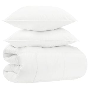 vidaXL Dyneas&aelig;t 200 x 200 cm Nej 250gsm til dyne, 130gsm til pude Hvid