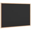 vidaXL tavle med ramme af massivt fyrretr&aelig; sort 80x55 cm