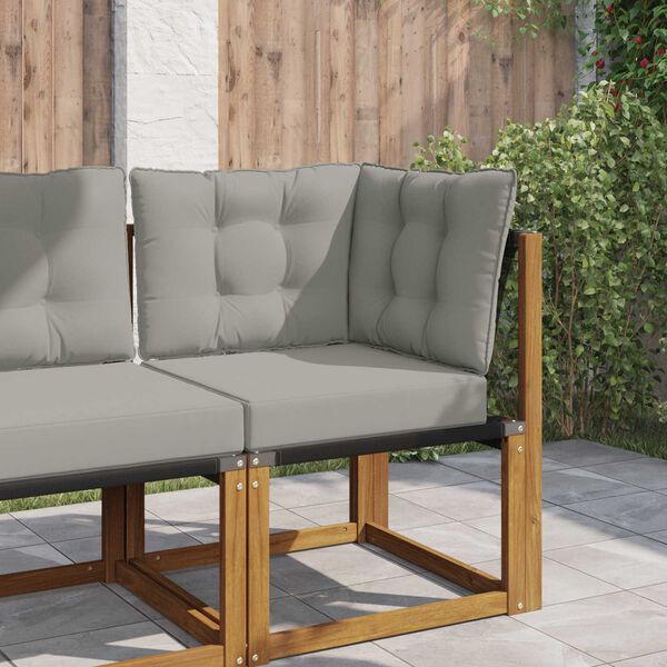 vidaXL Udend&oslash;rs Sofa Pude 3 pcs Gr&aring; Polyester