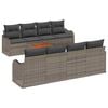 vidaXL Havesofa S&aelig;t med pude 9 pcs Gr&aring; polyrattan