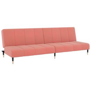 vidaXL 2-personers sovesofa fl&oslash;jl lyser&oslash;d