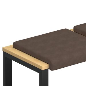 vidaXL B&aelig;nkpude 4 stk. Microfiber Brun Dybde 35 cm