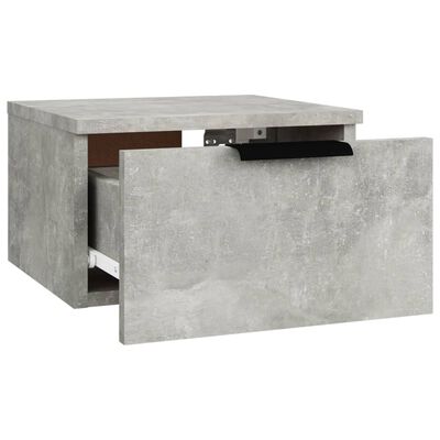vidaXL væghængt sengebord 34x30x20 cm betongrå