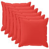 vidaXL Pudebetr&aelig;k 6 stk. HOUTEN R&oslash;d 50 x 50 cm Polyester