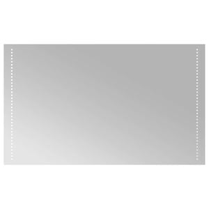 vidaXL LED badev&aelig;relsesspejl Transparent 100 x 60 cm h&aelig;rdet glas