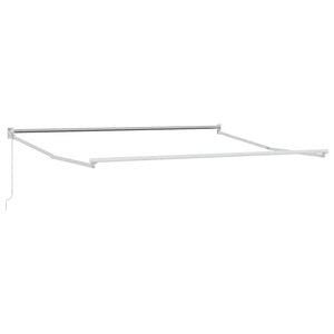 vidaXL Udtr&aelig;kkelig markisedel Hvid 300 x 250 cm Aluminium