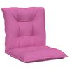 vidaXL stolehynder med lav ryg 2 stk. 100x50x7 cm stof pink