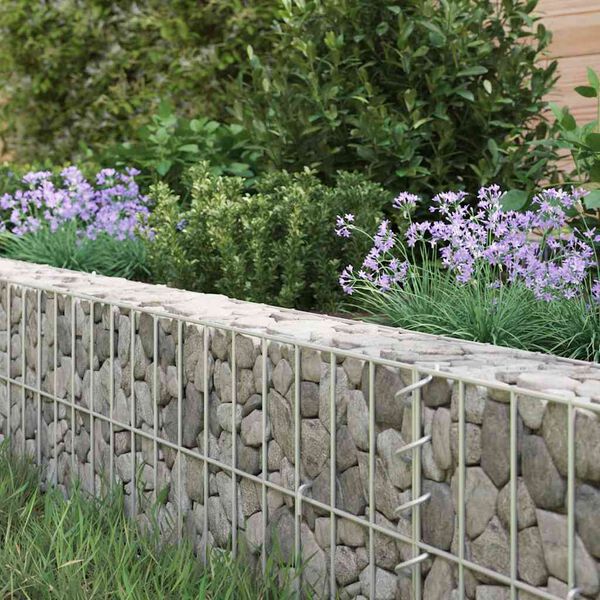 vidaXL gabion-højbed 200x100x20 cm galvaniseret stål