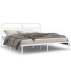 vidaXL sengeramme med sengegavl 193x203 cm metal hvid
