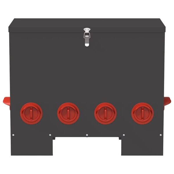 vidaXL H&oslash;nsefoder Sort 60,5 x 29 x 51 cm Koldvalset St&aring;l