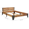 vidaXL sengestel 160x200 cm massivt akacietr&aelig; med b&oslash;rstet finish