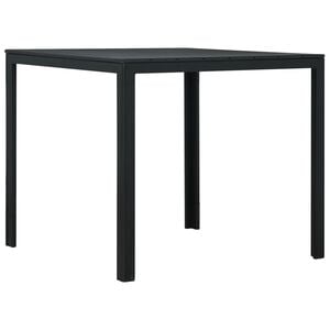vidaXL sofabord 78x78x74 cm HDPE tr&aelig;look sort