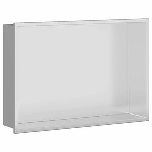 vidaXL Bruse Niche S&oslash;lv 45 x 30 x 9,5 cm Rustfrit st&aring;l
