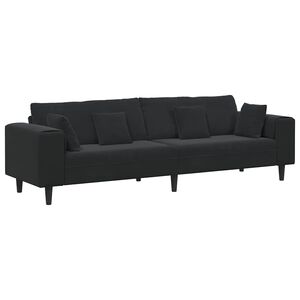 vidaXL Sofa Sort 250 x 77 x 76 cm Fl&oslash;jl