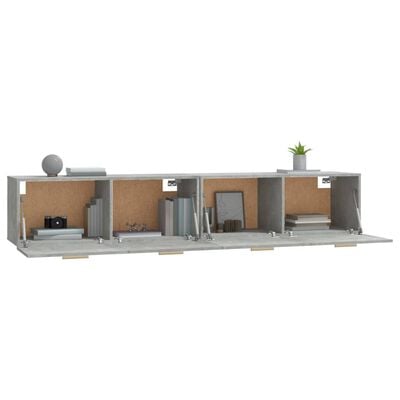 vidaXL vægskabe 2 stk. 100x36,5x35 cm konstrueret træ betongrå