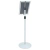 vidaXL Pedestal Plakatstand S&oslash;lv 33 x 33 x 126 cm PVC og St&aring;l