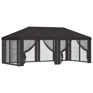 vidaXL Gazebo Cover med sidev&aelig;gge Antracit 600,5 x 300,5 cm Polyester