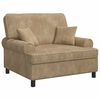 vidaXL XXL-l&aelig;nestol med hynder Beige 1,5 Linjer Stof