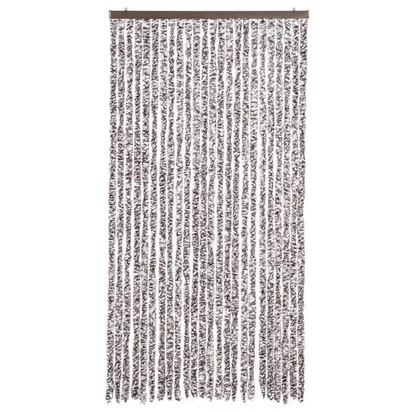 vidaXL flueforhæng 100x230 cm chenille brun og beige