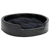 vidaXL hundekurv 79x70x19 cm plys og kunstl&aelig;der sort