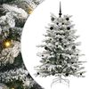 vidaXL Kunstigt Hinged Juletr&aelig; Hvid 150 cm PE og PVC