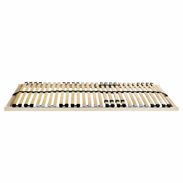 vidaXL Lamelbund Brun 90 x 190 cm Massivt bøgetræ