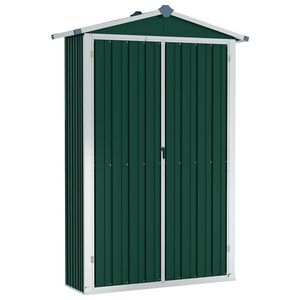 vidaXL haveskur 116x45x175 cm galvaniseret st&aring;l gr&oslash;n