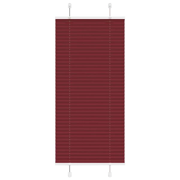 vidaXL Pliss&eacute;gardin Bordeauxr&oslash;d 55x150 cm Stofbredde 54,4 cm Polyester