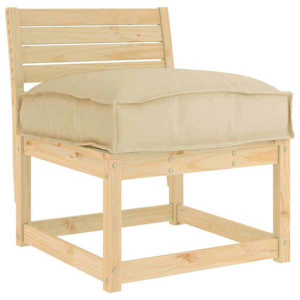 vidaXL Pude Beige 60 x 40 x 8 cm Oxford stof