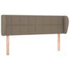 vidaXL sengegavl med kanter 147x23x78/88 cm stof gr&aring;brun