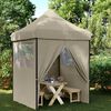 vidaXL Party Tent Gr&aring;brun 200 x 200 x 306 cm Oxford stof
