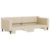 vidaXL daybed med udtræk 80x200 cm stof cremefarvet