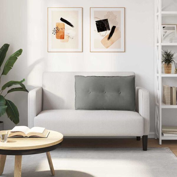 vidaXL Rygpude M&oslash;rkegr&aring; 80 x 50 cm Mikrofiberstof