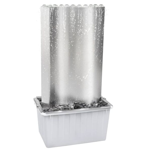 vidaXL havespringvand 60,2x37x122,1 cm rustfrit stål sølvfarvet