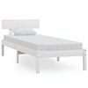 vidaXL sengestel 90x200 cm massivt fyrretr&aelig; hvid