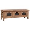 vidaXL tv-skab med 3 skuffer 120 x 30 x 40 cm massivt mahognitr&aelig;